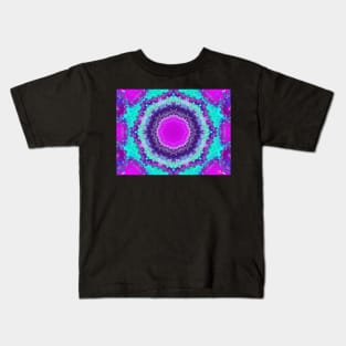Purple Sun Mandala Kids T-Shirt